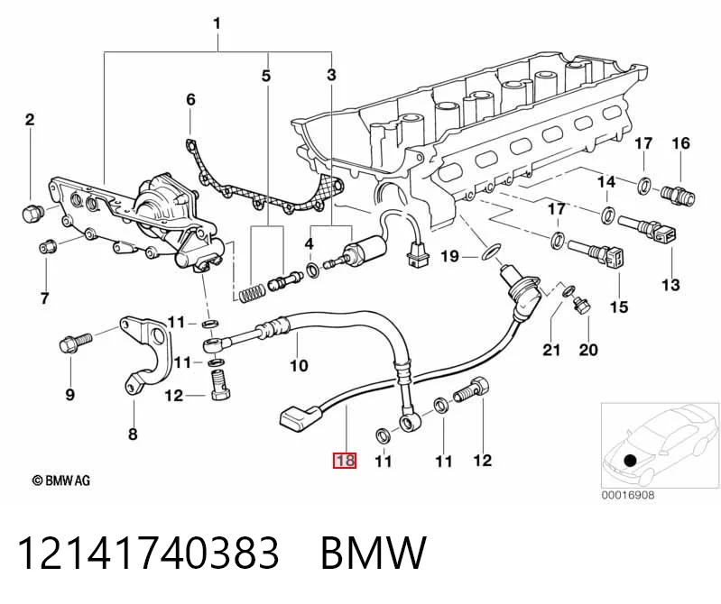 12141740383 BMW Sensor de posição da árvore distribuidora