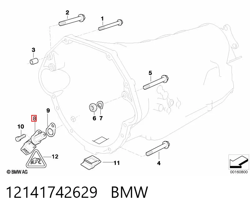 12141742629 BMW Sensor de posição (de revoluções) de cambota