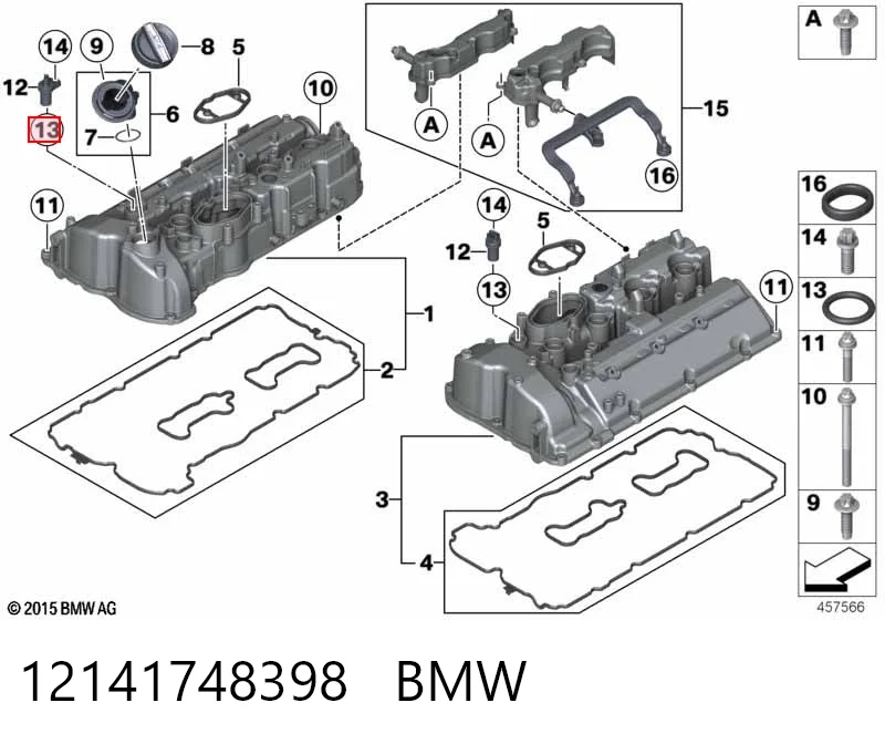 12141748398 BMW Vedante de sensor de posição de cambota