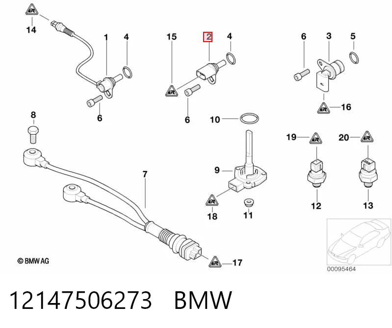 12147506273 BMW Sensor de posição da árvore distribuidora