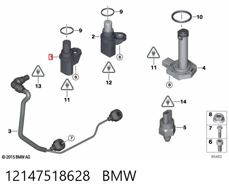 12147518628 BMW Sensor de posição da árvore distribuidora