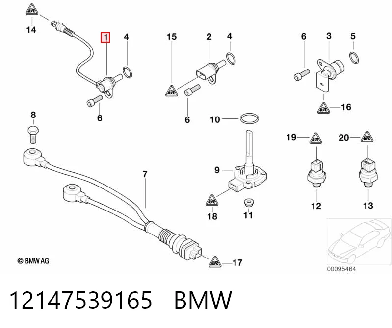 12147539165 BMW Sensor de posição da árvore distribuidora