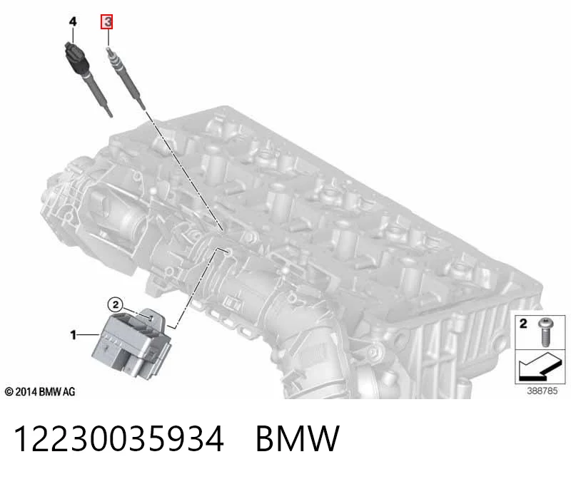 12230035934 BMW Vela de incandescência