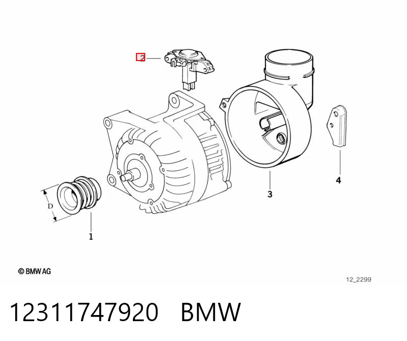 12311747920 BMW Relê-regulador do gerador (relê de carregamento)