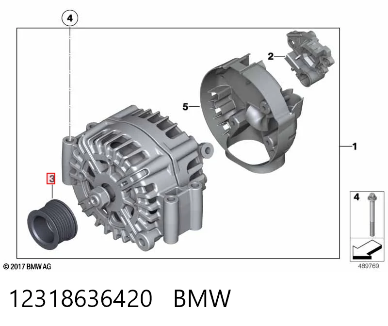 Polia do gerador BMW 5  G30, F90 ao melhor preço
