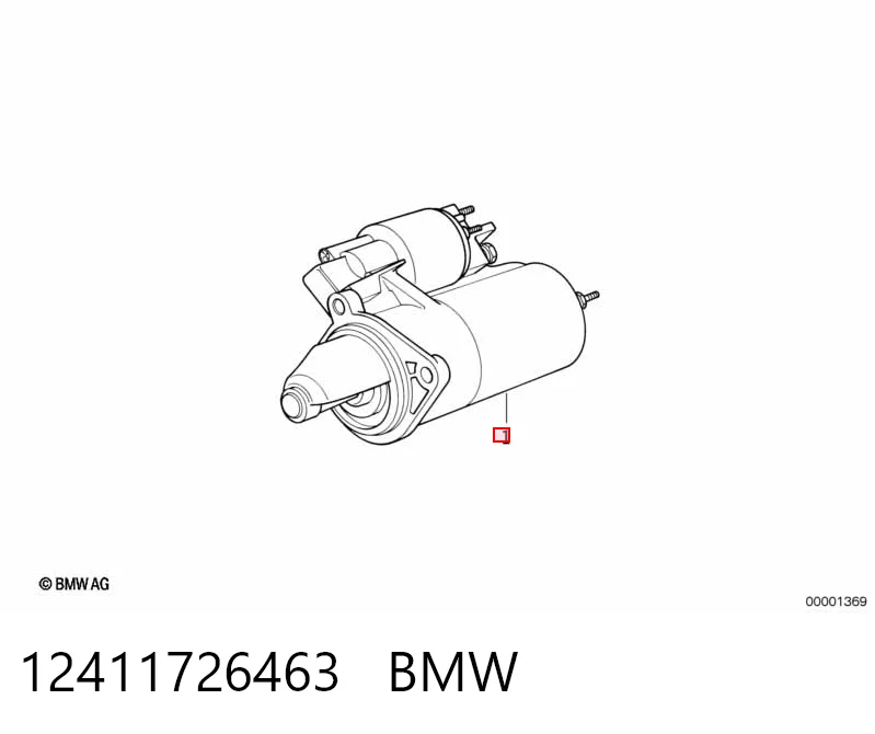 12411726463 BMW Motor de arranco
