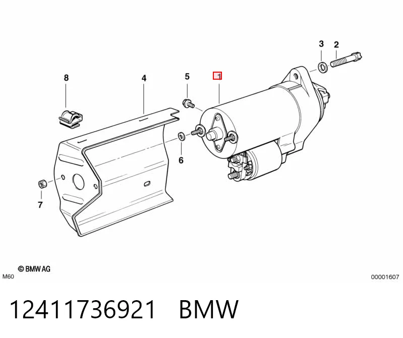 12411736921 BMW Motor de arranco