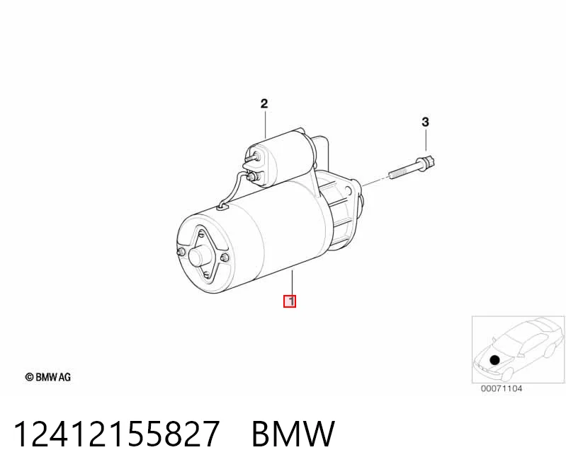 12412155827 BMW Motor de arranco