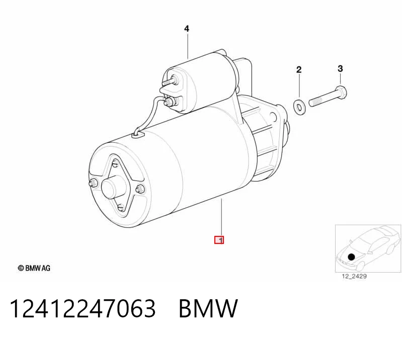 12412247063 BMW Motor de arranco