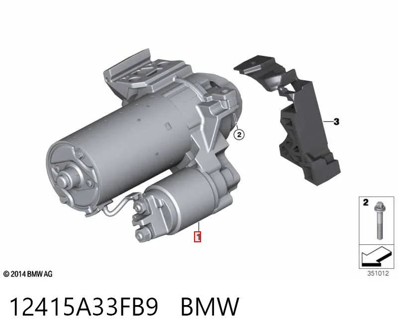 12415A33FB9 BMW Motor de arranco