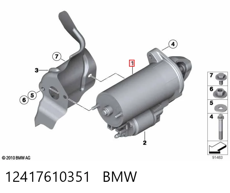 12417610351 BMW Motor de arranco