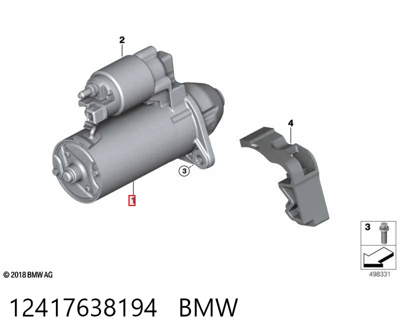 12417638194 BMW Motor de arranco