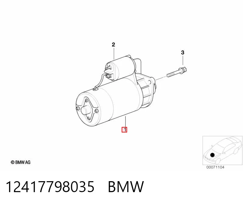 12417798035 BMW Motor de arranco