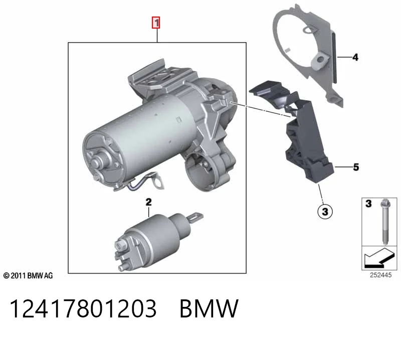 12417801203 BMW Motor de arranco