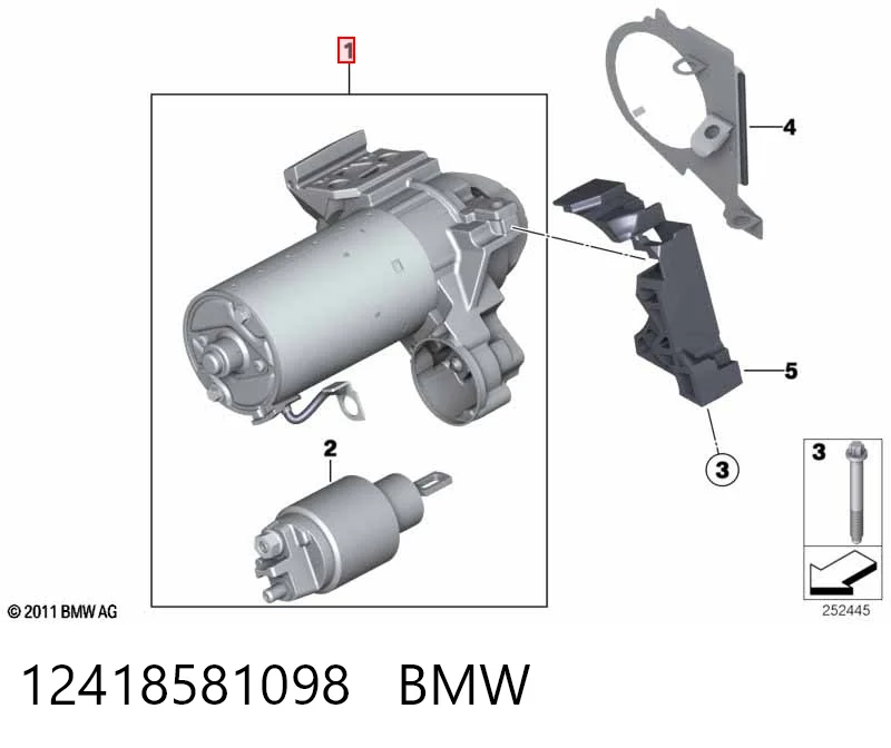 12418581098 BMW Motor de arranco