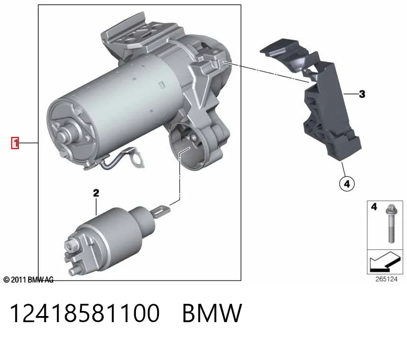 12418581100 BMW Motor de arranco