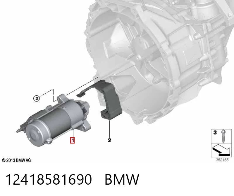 12418581690 BMW Motor de arranco