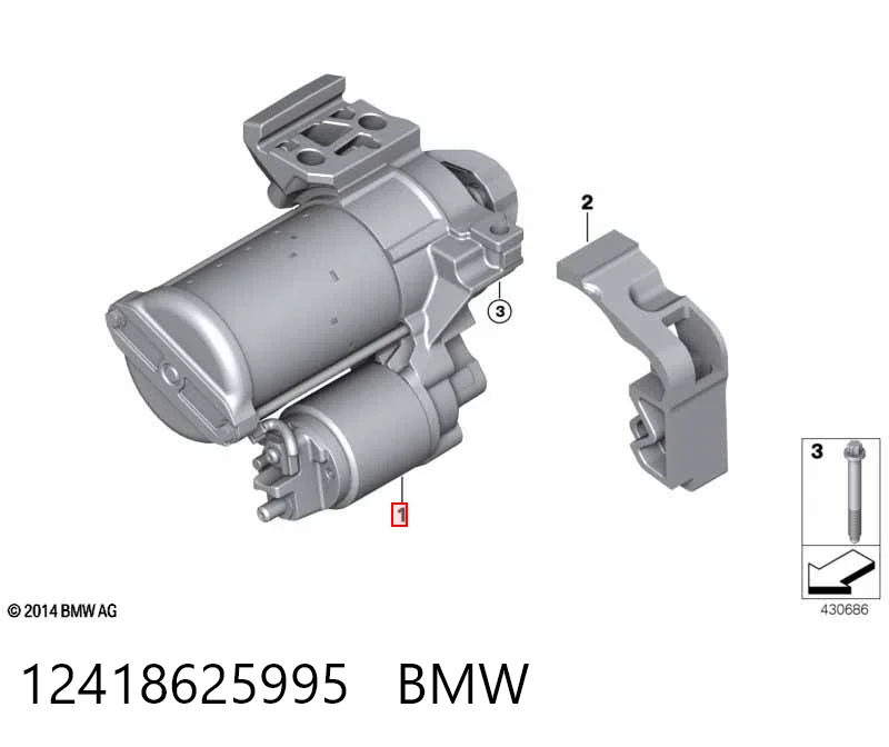 12418625995 BMW Motor de arranco