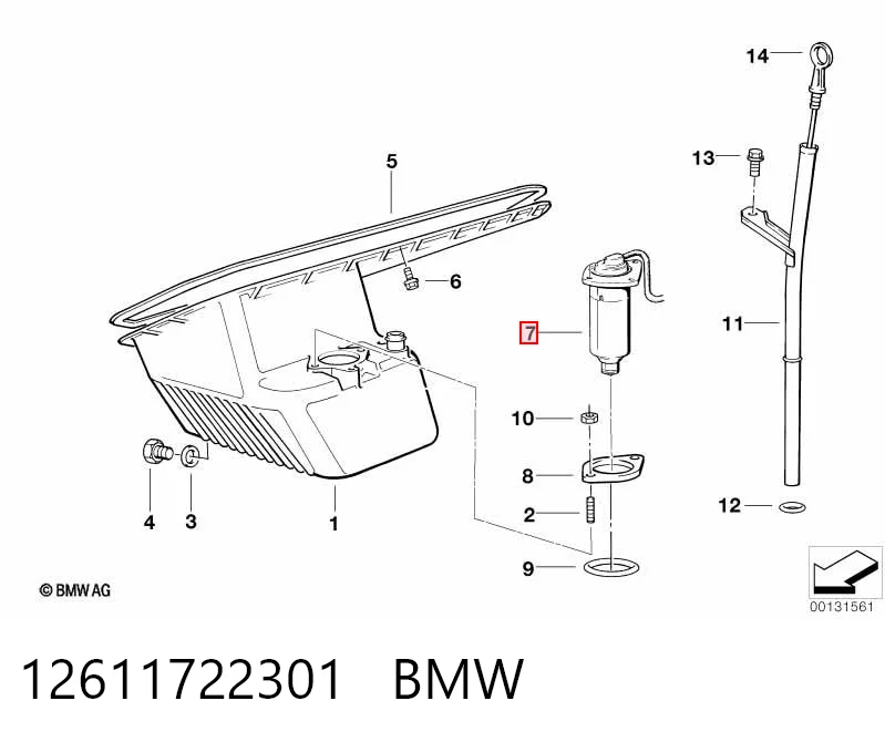 12611722301 BMW Sensor do nível de óleo de motor