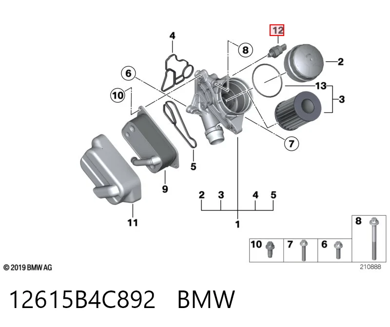 12617549796 Chrysler Sensor de pressão de óleo