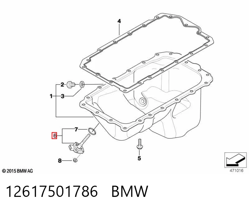 12617501786 BMW Sensor do nível de óleo de motor