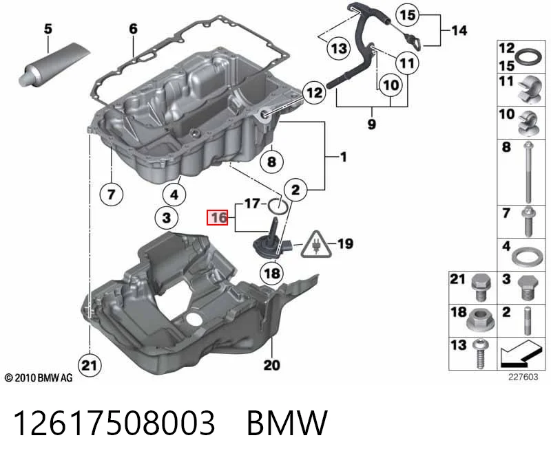 12617508003 BMW Sensor do nível de óleo de motor