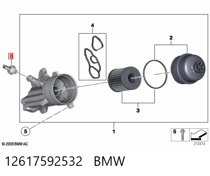 12617592532 BMW Sensor de pressão de óleo