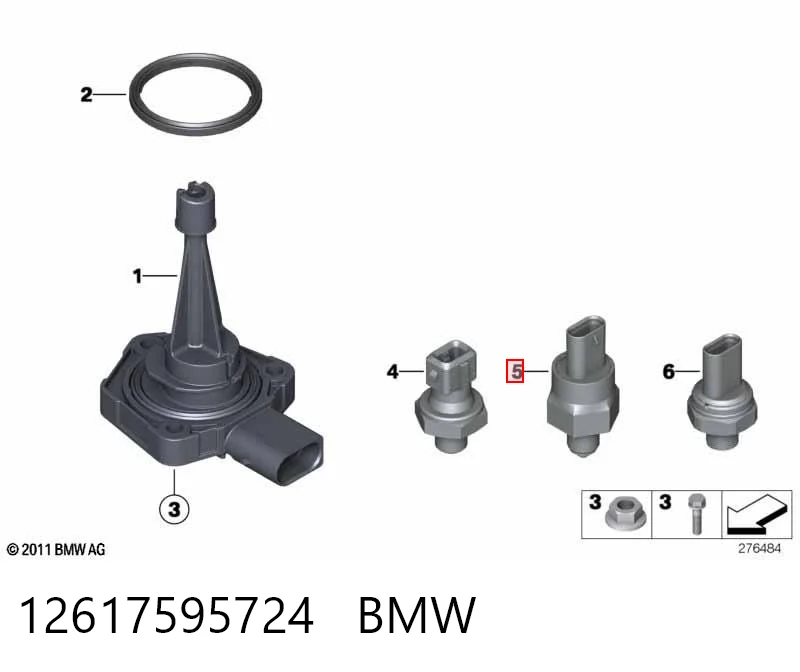 12617595724 BMW Sensor de pressão de óleo
