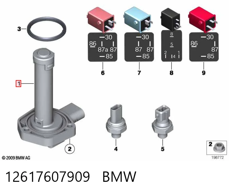 12617607909 BMW Sensor do nível de óleo de motor