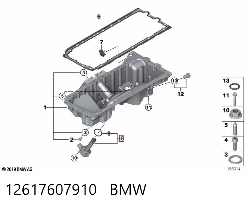 12617607910 BMW Sensor do nível de óleo de motor