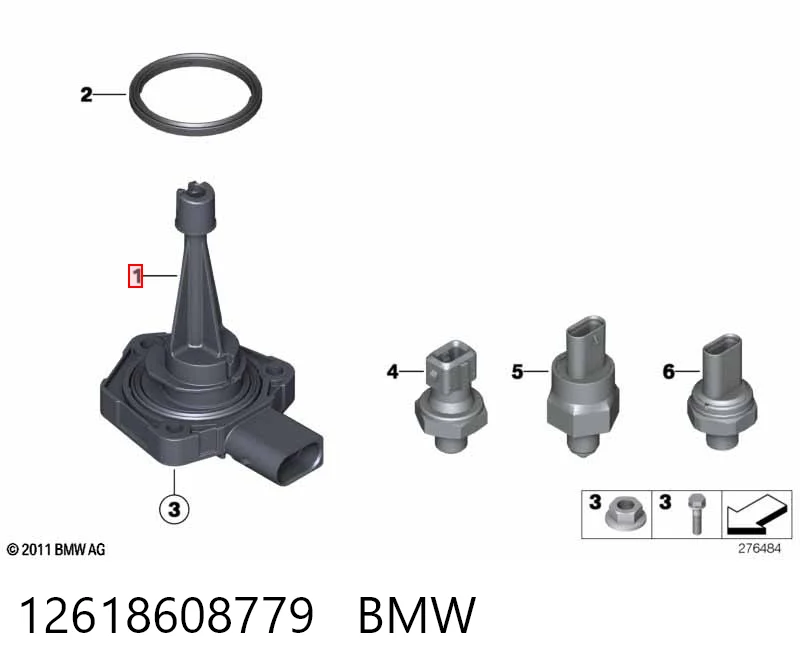 12618608779 BMW Sensor do nível de óleo de motor