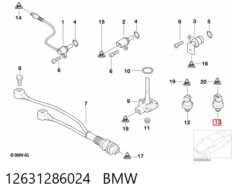 Sensor de temperatura do fluido de esfriamento (de ativação de ventilador do radiador) BMW 5  E60 ao melhor preço