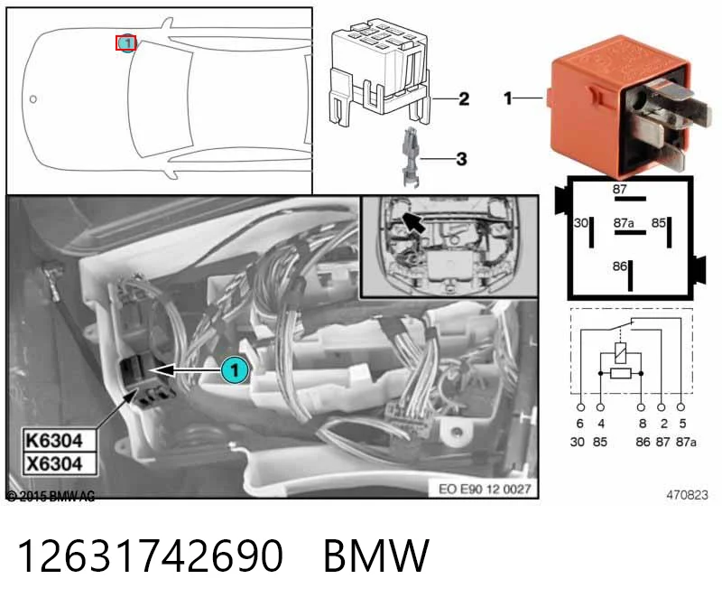12631742690 BMW Relê elétrico multifuncional