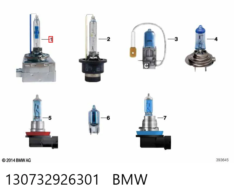 130732926301 BMW Lâmpada de xénon