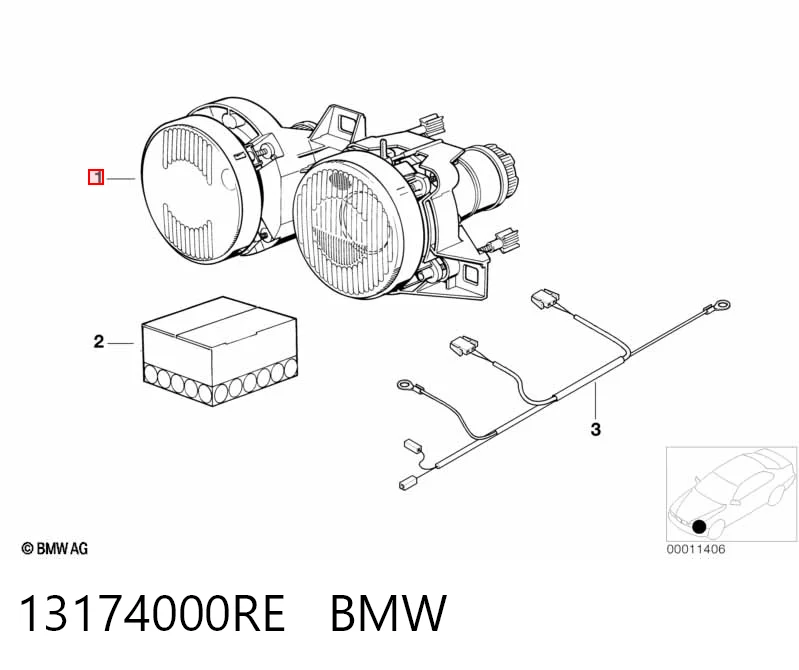  Luz direita BMW 7 sedan (E32) (1986 - 1994) 