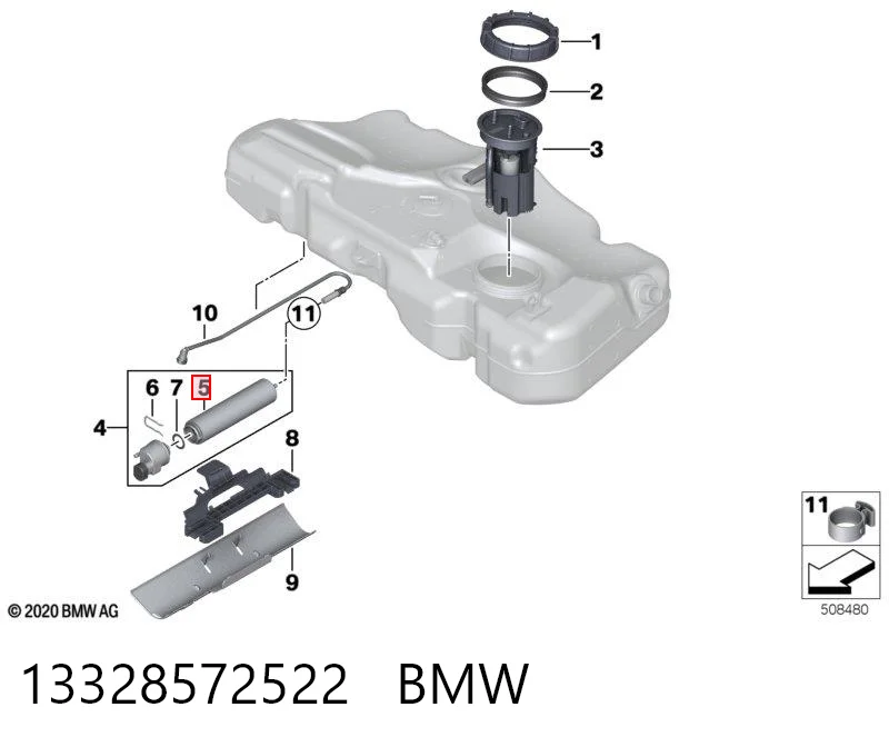 13328572522 BMW Filtro de combustível