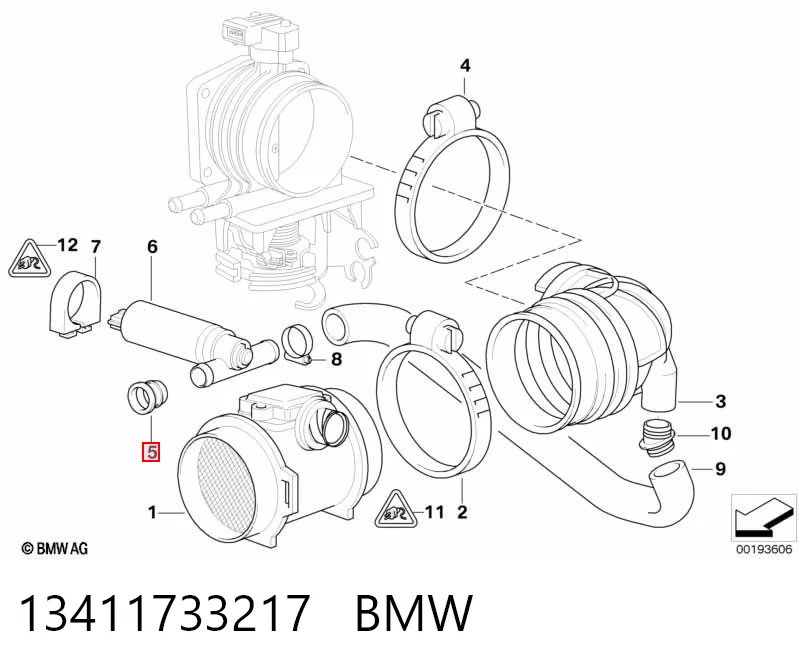 13411733217 BMW Vedante de válvula de ventilação de cárter