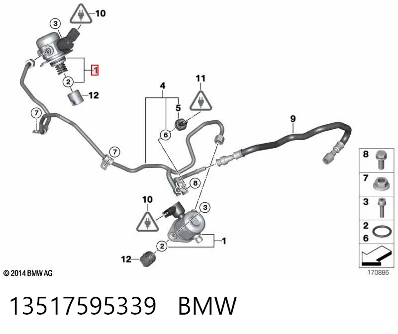 13517595339 BMW Bomba de combustível de pressão alta