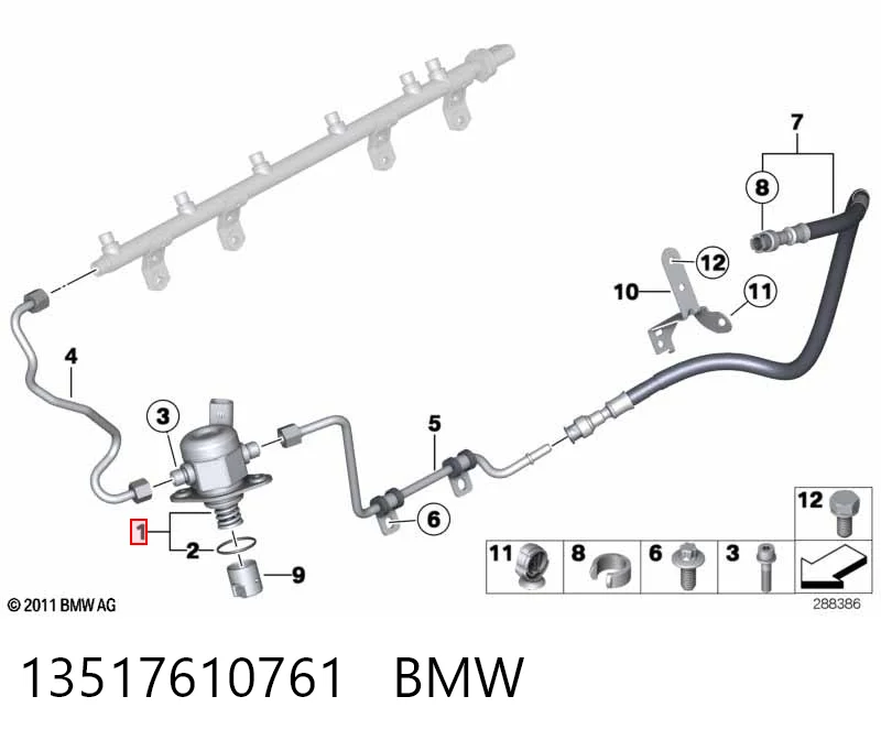 13517610761 BMW Bomba de combustível de pressão alta
