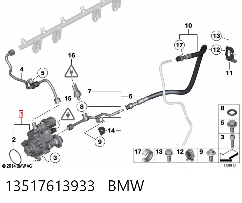 13517613933 BMW Bomba de combustível de pressão alta