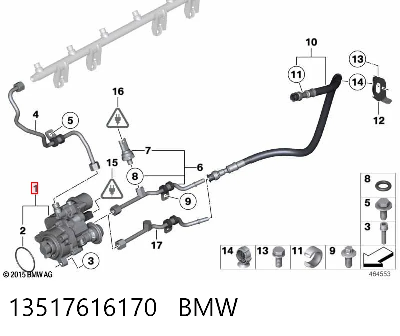 13517616170 BMW Bomba de combustível de pressão alta