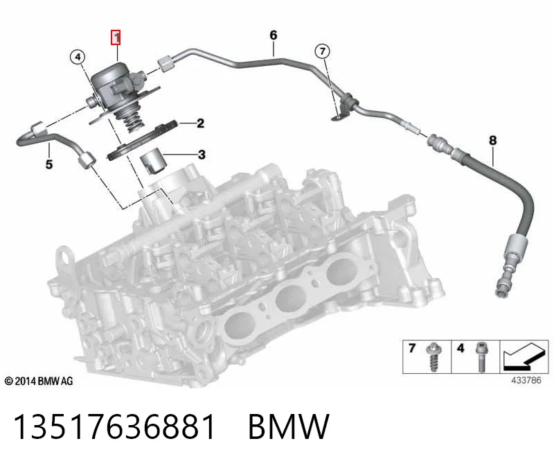 13517636881 BMW Bomba de combustível de pressão alta