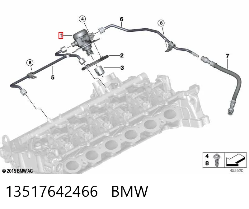 13517642466 BMW Bomba de combustível de pressão alta