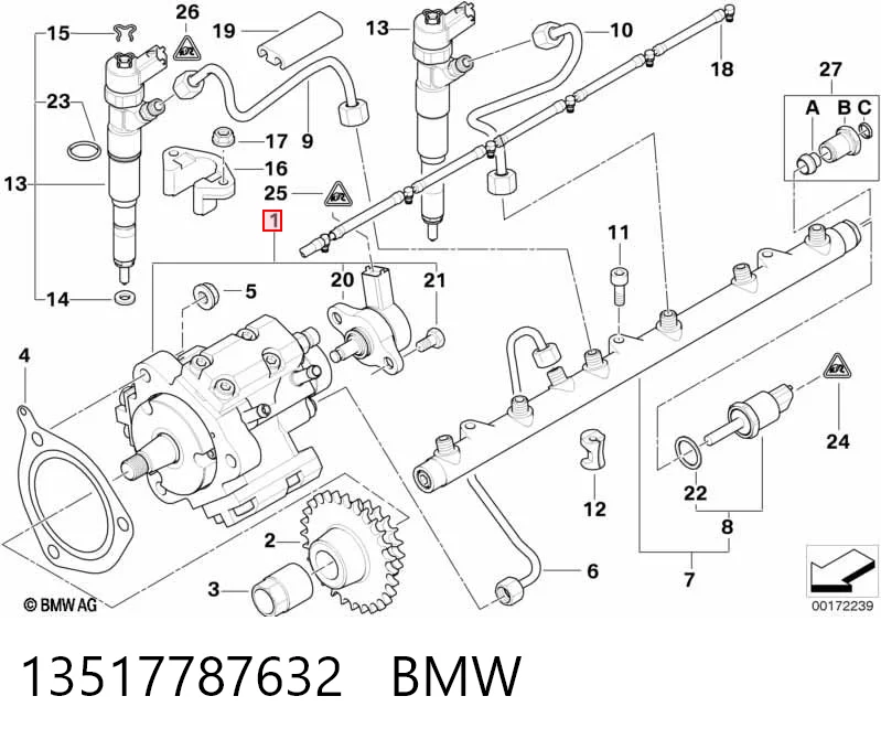 13517787632 BMW Bomba de combustível de pressão alta