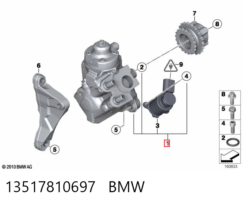 13517810697 BMW Bomba de combustível de pressão alta