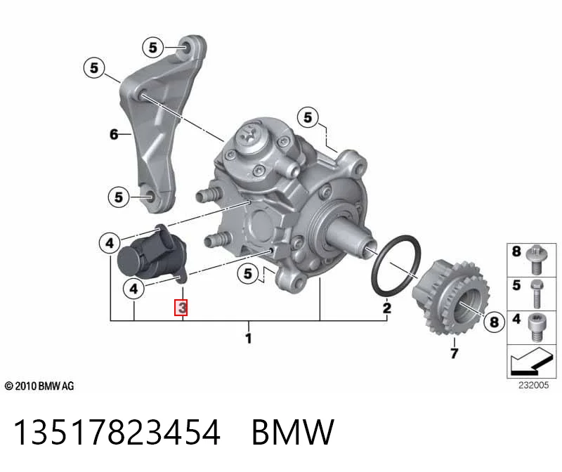 13517823454 BMW Válvula de regulação de pressão (válvula de redução da Bomba de Combustível de Pressão Alta) Common-Rail-System