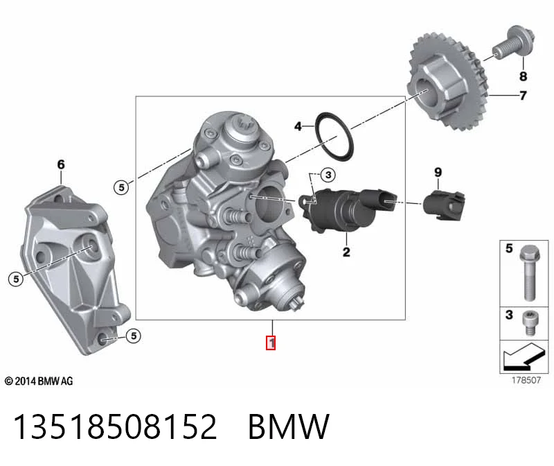 13518508152 BMW Bomba de combustível de pressão alta
