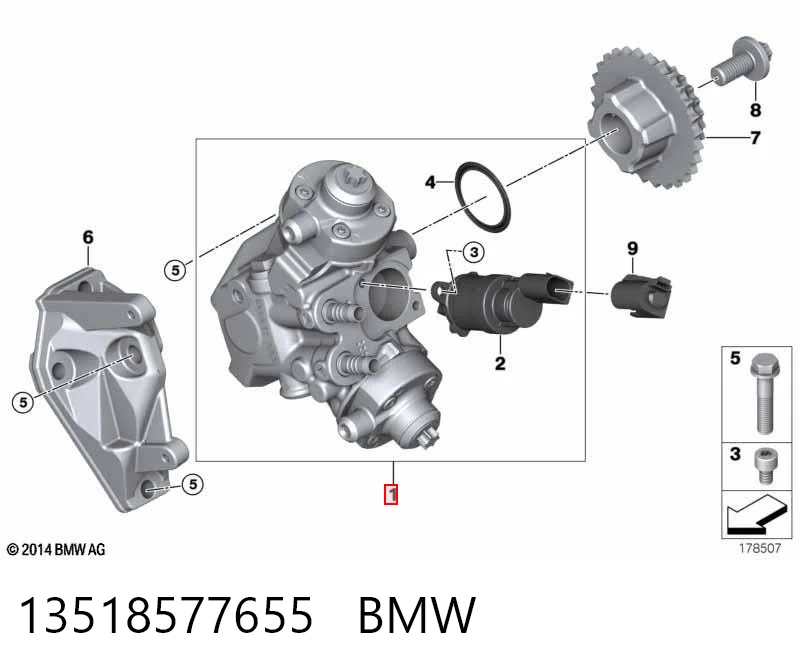 13518577655 BMW Bomba de combustível de pressão alta