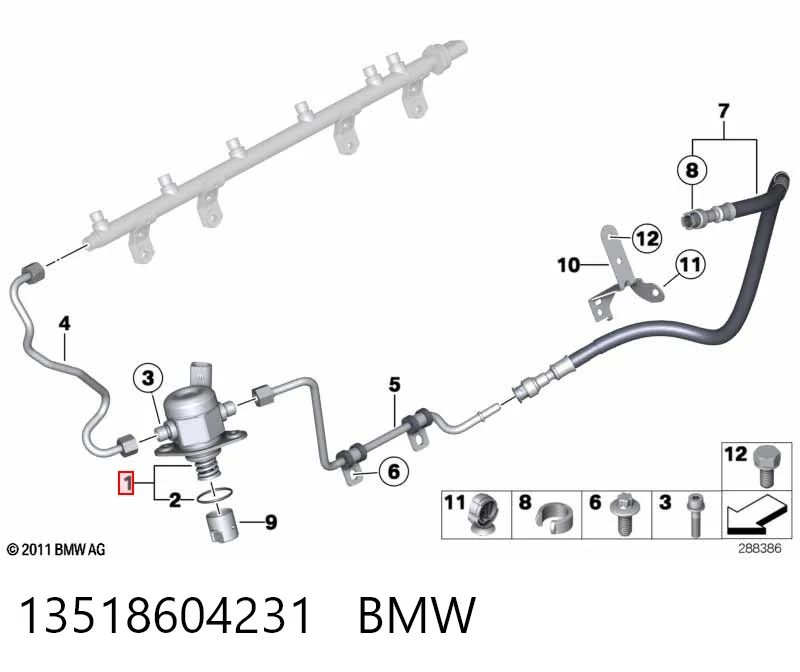 13518604231 BMW Bomba de combustível de pressão alta