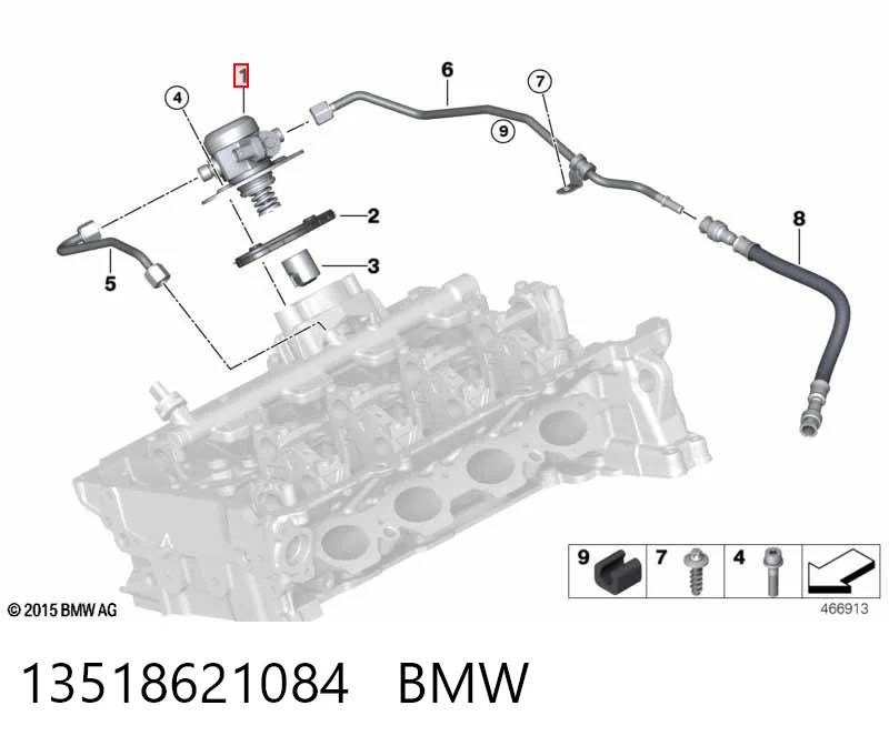 Bomba de combustível de pressão alta para BMW 3  G20, G80, G28